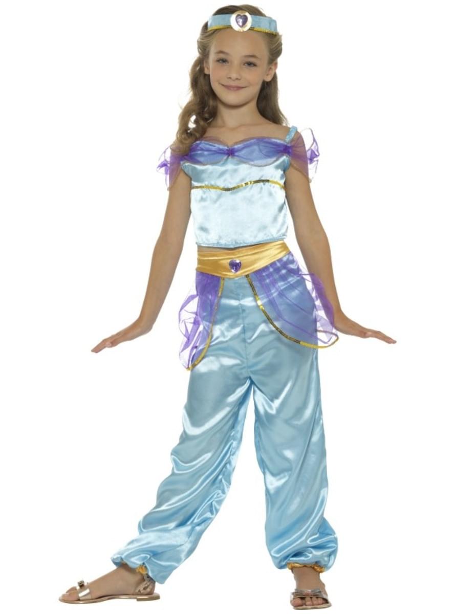 Blue Arabian Princess Costume for Girls
