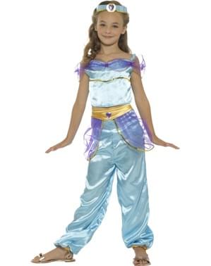 Arabska princesa kostum za deklice v modri barvi