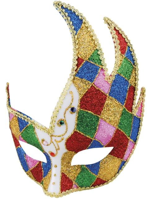 Fulidngzg Maschere Veneziane Adulti Eleganti Maschera Carnevale Venezia  Costumi Carnevale Colorate Divertenti Maschera Sexy Carnevale Veneziano