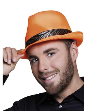 Chapéu laranja neón para adulto