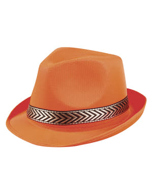 Sombrero naranja neón para adulto