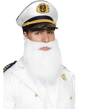 Barba grisalha de marinheiro para homem