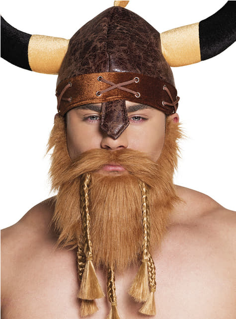 Barbe rousse avec tresses Viking homme