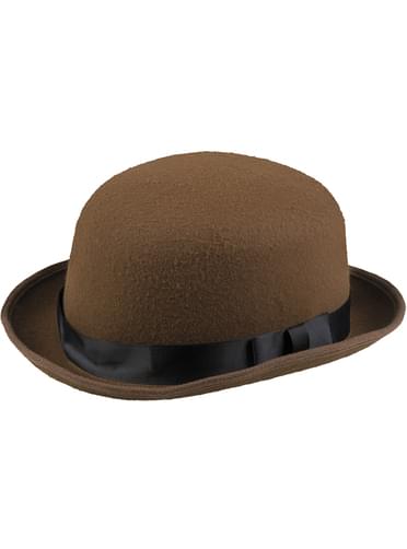 Chapéu de coco steampunk castanho para adulto