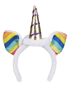 Rainbow unicorn headpiece for adults