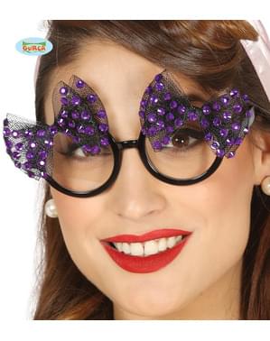 Violette Brille mit zwei Lassos für Frauen