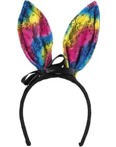 Serre-tête lapine tricolore adulte