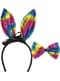 Diadema de conejita tricolor para adulto