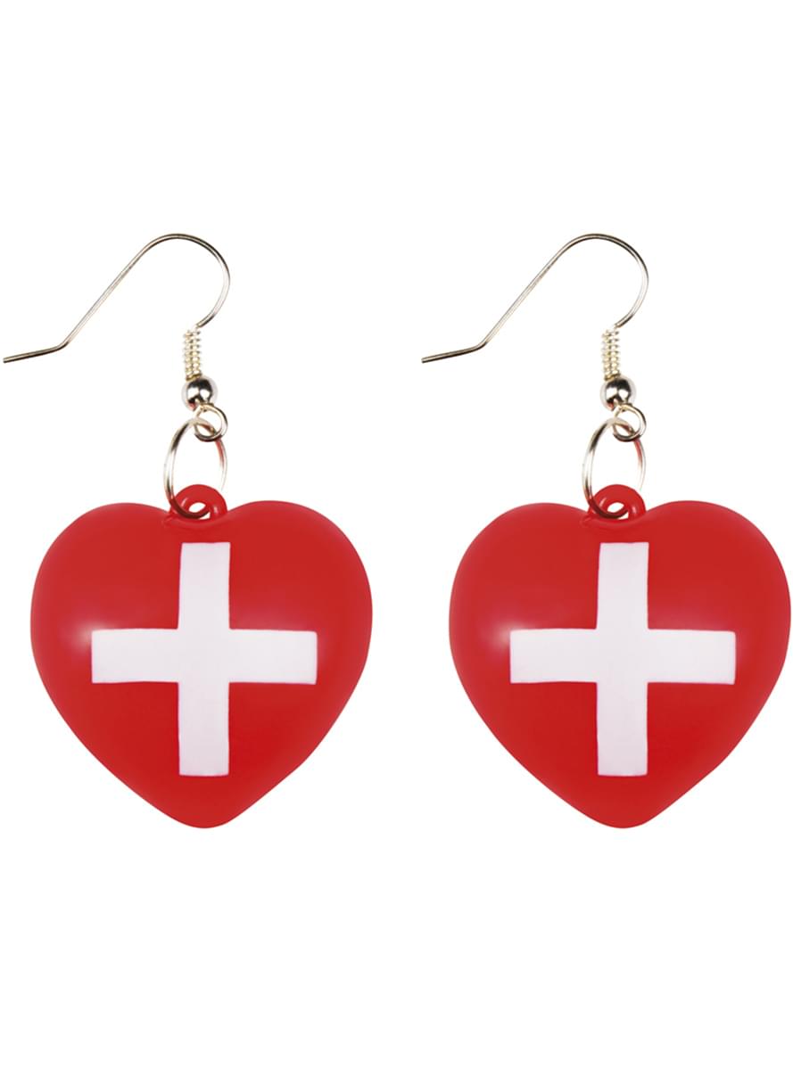 Heart-shaped nurse earrings