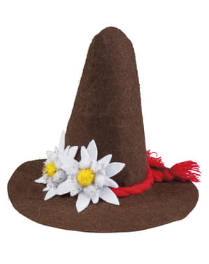 Topi Bavaria dengan edelweiss untuk orang dewasa