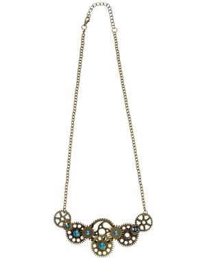 Steampunk clockwork necklace