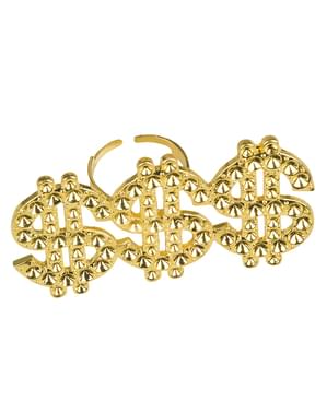 Anillo con triple dólar para mujer