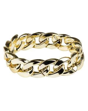 Gold chain pimp bracelet for adults