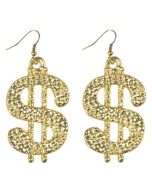 Pendientes de dólar pimp para mujer
