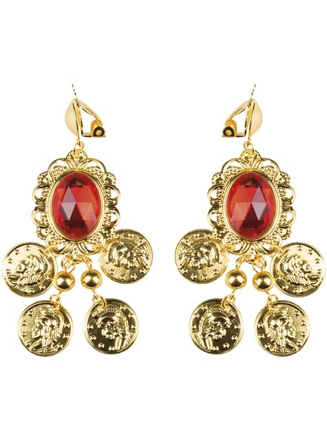 Brincos de cigana buganvílea para mulher