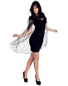 Spiderweb Cape with hood for adults