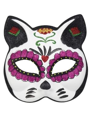 Máscara de Catrina felina para mulher