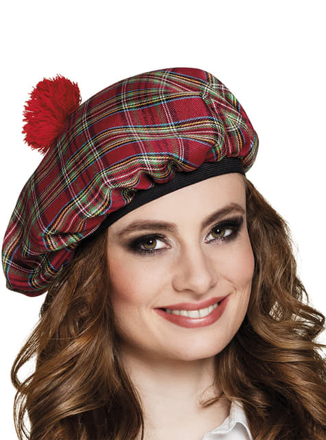 Rode Schots hoed voor volwassenen