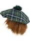 Basco scozzese verde con capelli