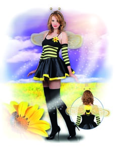 Suggestive bee costume for women