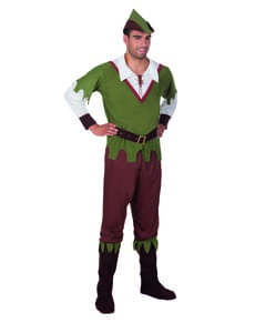 DEGUISE TOI Costume Arciere Verde Uomo - Completo Con Maglia, Pantaloni, Cintura, Guanti E Copriscarpe