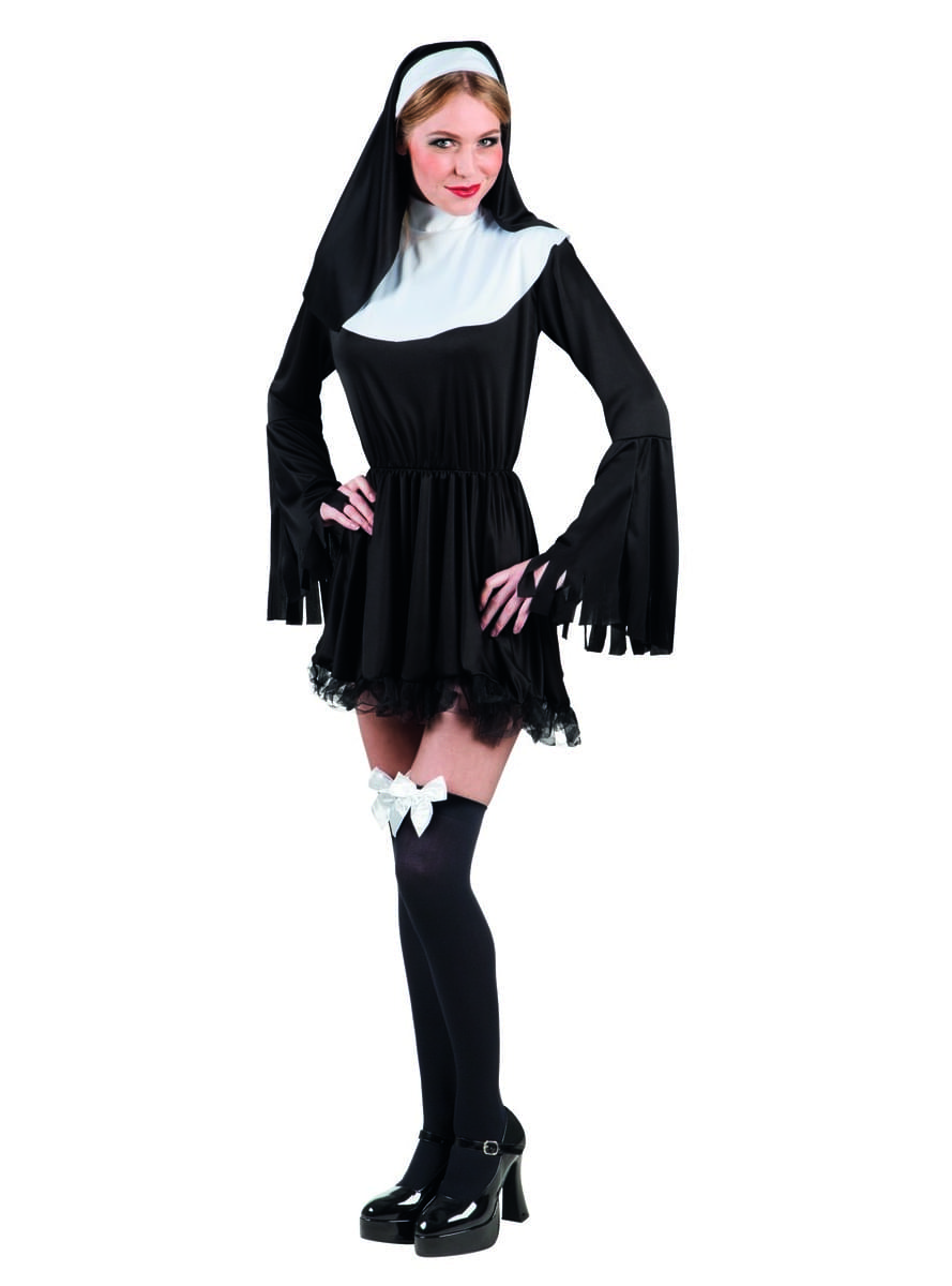 Sinful nun costume for women