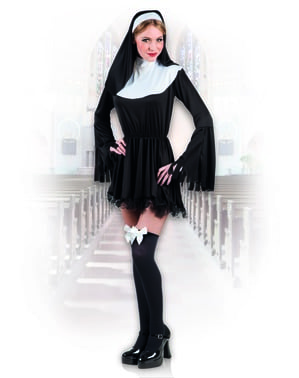 Syndig nonne kostume til kvinder