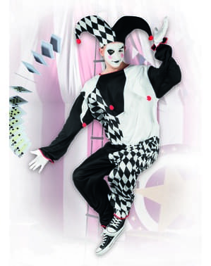 Playful harlequin costume for men