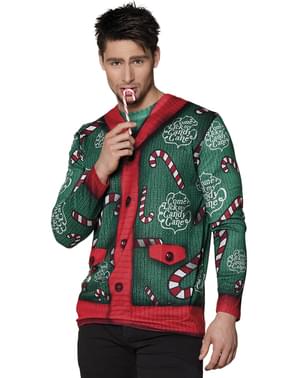 Tricou de Crăciun cu bastonașe pentru bărbat