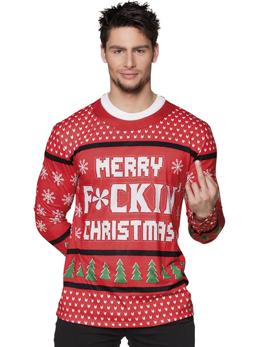 Рождественская футболка Merry F * ckin для взрослых
