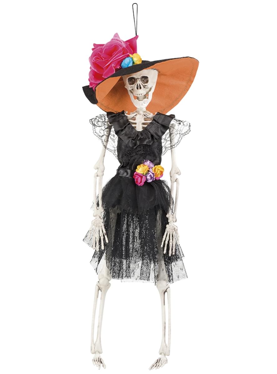 Hængende Mexicansk La Flaca skeletfigur