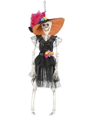 Hanging La Flaca Mexican skeleton figure
