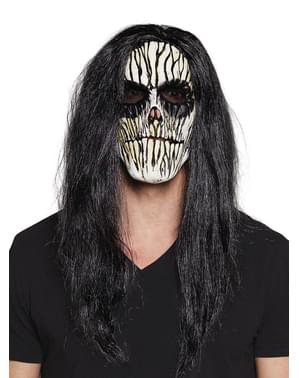 Maske Voodoo mit Harren für Erwachsene