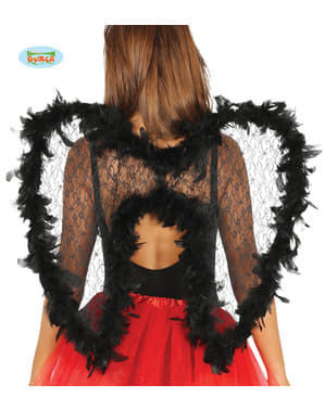 Laced Angel wings with black feathers for Kids