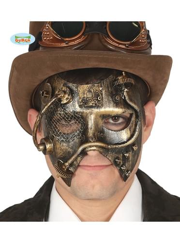 Kultainen steampunk -naamio aikuisille