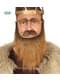 Barbe avec moustache et sourcils Viking châtain homme