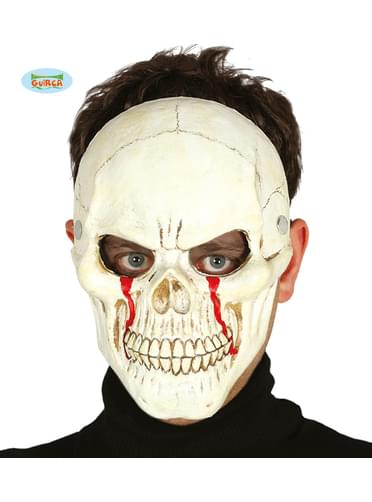 Máscara de calavera con ojos sangrientos para adulto