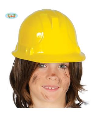 Bir çocuk için sarı inşaatçılar kask