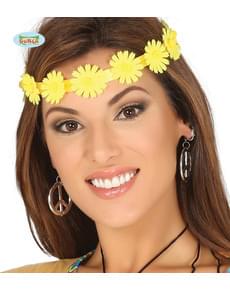 Fita para o cabelo de flores amarelas hippies