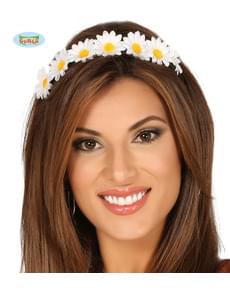 Serre-tête marguerites hippie femme