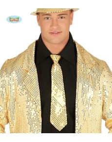Gold sequin tie for adults