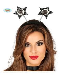 Bandolete com estrelas pretas e douradas para adulto