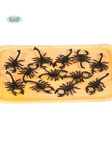 Saco de 12 escorpiões decorativos