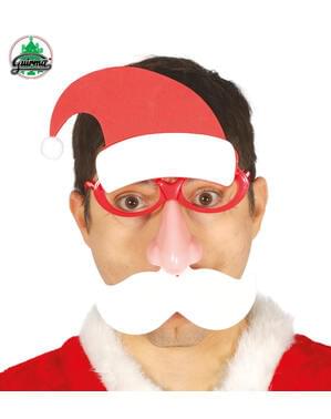 Father Christmas glasses with nose and light