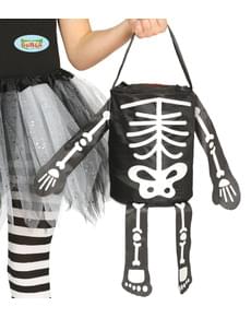 Cesta dolcetto o scherzetto scheletro