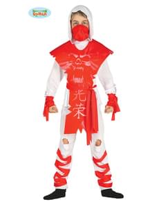 Déguisement ninja assassin rouge enfant