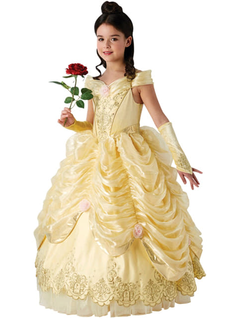 Belle Kostüm Prestige für Mädchen - Die Schöne und das Biest