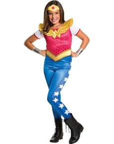 Costume da Supergirl e Wonderwoman DC Superhero Girls per bambina