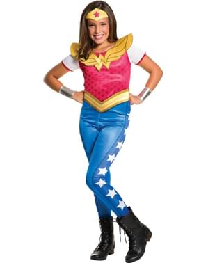 Costum Supergirl și Wonder Woman DC Superhero Girls pentru fată