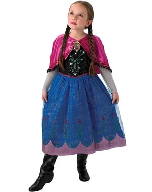 Anna Frozen kostuum met licht en muziek in een doos voor meisjes